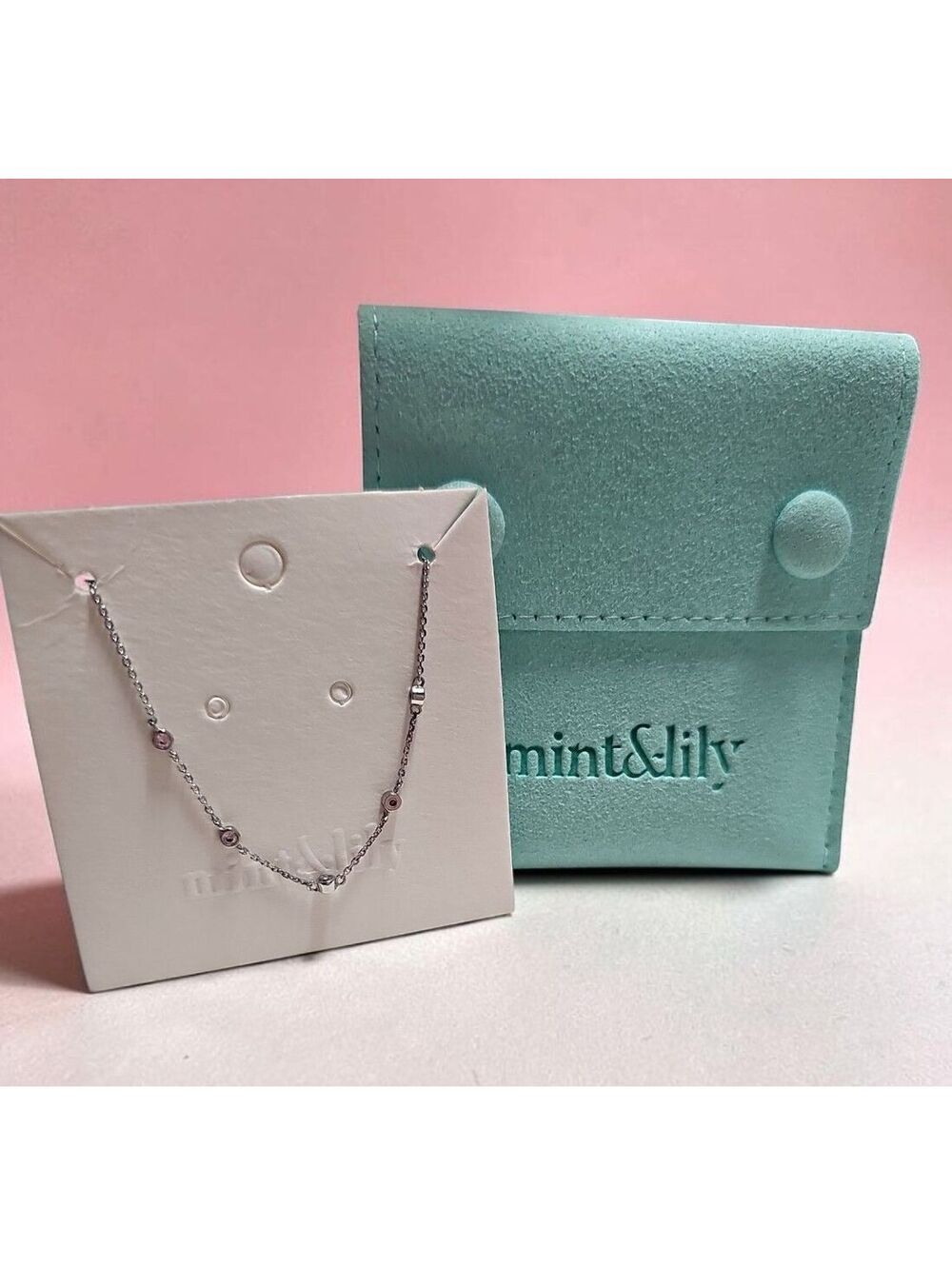 Mint & Lily Bezel Stone Bracelet 925 Sterling Silver – Preowned Never Used